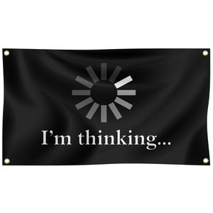 Estoy pensando Bandera de 3x5 pies para habitación, dormitorio universitario, dormitorio, tapiz de pared de salón, decoración - Product Image 1