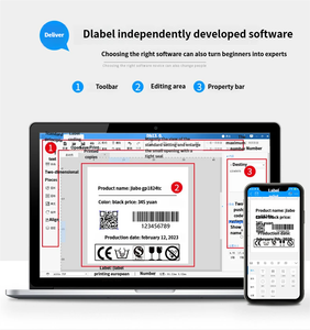 Автоматический многострочный принтер для этикеток из АБС-пластика с питанием от батареи, 500 этикеток на рулон, для этикеток на одежду - Product Image 6