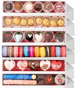 SLShePack, paquete de 20 cajas de chocolate de cartón de grado alimenticio reciclables, asa para fresas, trufas, bombas de cacao, personalizables - Product Image 4