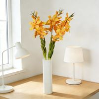 Bunga Lily Kupu-kupu Buatan 3D 95CM, Dekorasi Rumah, Kantor, Hotel, Tangkai Bunga Tunggal Artifisial