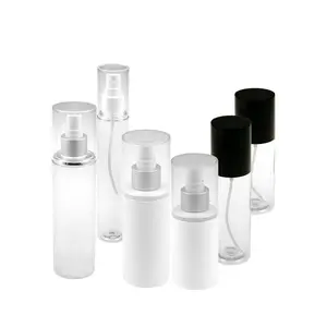 100ML 120ML 150ML Skin Care packaging Face Essence Full Cap Toner Bottle Transparent PET Spray bottles Cif Spray
