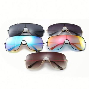 Gafas de Sol de Moda Retro 2020 para Hombre y Mujer, Montura Grande de Metal, de una Pieza, Protección UV400, Estilo Escudo, Tamaño Grande - Product Image 6