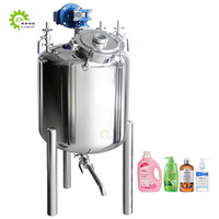 ZXSMART Mobile 50L En Acier Inoxydable Chauffé Mélangeur Réservoir Vaisselle Produits Chimiques Traitement Liquide Détergent Savon Mélangeur
