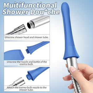 OEM Bendable Silicone Bocal Enema Bulb Kit Anti-Backflow Shower Douche para Colon Cleanse <span class=keywords><strong>Anal</strong></span> Sex Toys para Homens e Mulheres - Product Image 3