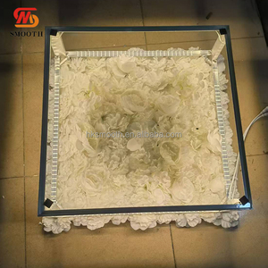 SMOOTH 3D Effect Tempered Glass Lighted Dance Floor Flowers Display Platform Wedding Party LED Stage - Product Image 4