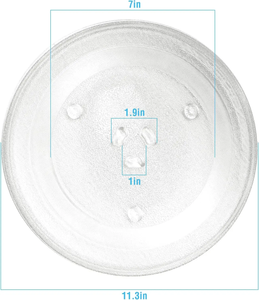 Plaque de remplacement pour <span class=keywords><strong>micro</strong></span>-ondes de 9,6 po / 24,5 cm - Convient à pratiquement tous les petits <span class=keywords><strong>micro</strong></span>-ondes - Plaque en verre pour <span class=keywords><strong>micro</strong></span>-ondes - Product Image 2