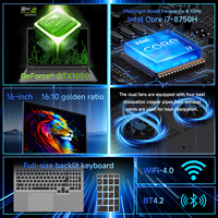 Laptop da Gaming 16.1 Pollici, Intel I7-8750H, GDDR5 6-Core 2.2GHz, Display 16:10, GTX 1050 3GB, Win11 Pro, 16GB RAM, 512GB SSD