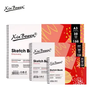 XinBowen 60 hojas 150GSM A3/A4/A5 Sketchbook dibujo cuaderno papel Sketch Pad para acuarelas