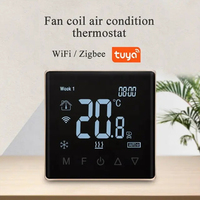 Panneau de commande de thermostat intelligent sans fil Zigbee Wifi TUYA pour climatiseur central et ventilateur
