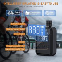 Mini pompe à air électrique facile à utiliser avec manomètre numérique, valve Presta/Schrader, haute pression (150 PSI) pour gonfleur de vélo de montagne et de route
