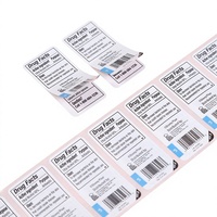 Etiquetas Adhesivas Personalizadas de Doble Capa, Códigos de Barras para Empaquetado; Impresión por Transferencia Térmica, Diseño Gratuito; Grabado Láser UV Transparente