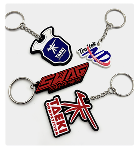 Porte-clés en silicone souple, nouveau design, logo de marque de moto ou de voiture, lettres personnalisées, PVC souple, pour promotion commerciale - Product Image 1