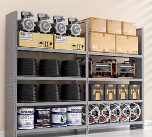 Étagères de présentation double face multifonctionnelles en acier allié durable, rayonnages de supermarché robustes, équipement de stockage de marchandises - Product Image 1