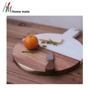 Planche à découper en bois, plateau en bois, planche à découper en marbre et en bois, planche à fromage en marbre, directement de l'usine - Product Image 1