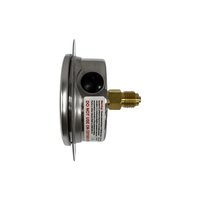AKS 63mm 2.5 Inch Pressure Gauge 0-400 Bar 0-5800 PSI Center Back Mount with Front Flange 1/4 BSP Panel Manometer