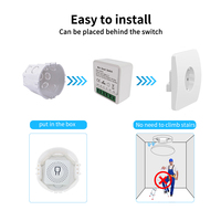 Interruptor Inteligente Impermeable SIXWGH 16A Mini ZigBee 3.0, Compatible con Alexa/Google, Control de 2 Vías, Temporizador, Control de Grupo, Smart Life