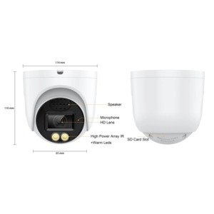 4K 8MP Color Night Vision Two Way Audio Cctv Security Network <strong>Camera</strong> Indoor Outdoor Human Detection 5MP 4MP <strong>Wired</strong> IP Dome <strong>Camera</strong> - Product Image 2