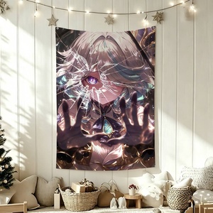 Banderas de <span class=keywords><strong>F</strong></span>-Furina <span class=keywords><strong>Genshin</strong></span> <span class=keywords><strong>Impact</strong></span>, tapicería para colgar en la pared, bandera decorativa para garaje al aire libre, manta de fondo decorativa - Product Image 2