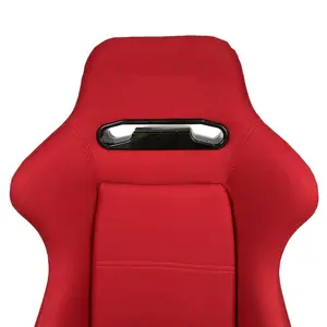 TRAPLY Customized Color RED Suede Car Vehicle Gaming Station Adjustable Sim Bucket Racing Seats