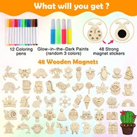 Kit de Peinture Magnétique en Bois DIY – Fournitures Artistiques et Créatives pour Enfants – Cadeaux d'Anniversaire et de Pâques pour Garçons et Filles – Jouets et Paniers Cadeaux