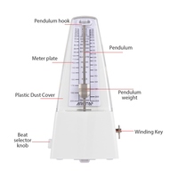 Mechanical Metronome Portable Metronome Adjustable Beat Speed Lightweight Loud Sound for Piano Guitar Drum