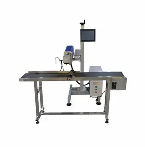 Boster 40W CO2 metal tube Laser Marking Machine Automatic Sensing Flying CO2 Laser Marker for non-metallic materials HS-CO2-40