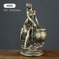 Grosir ornamen tembaga Resin kerajinan Eropa Retro dekorasi rumah baru dekorasi Desktop dewi