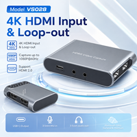 Tarjeta de Captura de Video HDMI 4K USB 3.0 1080P*60Hz con Salida en Bucle y Entrada de Micrófono IT6661 Plug&Play para Transmisión en Vivo, Grabación de Juegos