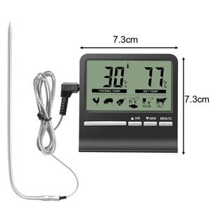 Nouveau thermomètre numérique de cuisine en métal pour barbecue, fumoir et grillades en acier inoxydable pour aliments - Product Image 6