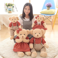 Ours en peluche jouets couple ours avec robe poupées en peluche mariage saint valentin cadeau pour les filles