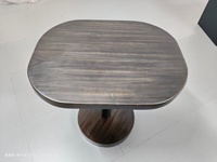 Table à manger en bois de 80-90 cm avec cadre en bois rouge pour café, restaurant, bistrot, salon de thé, boutique de desserts