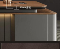 Bureau de direction Boss : Luxe et modernité, sensation haut de gamme, design minimaliste, mobilier de bureau en bois massif pour cadre