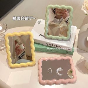 Bán Buôn Hàn Quốc Nhựa Hình Bầu Dục Trang Điểm Gương Treo Tường Phòng Ngủ Vuông Gương Vẻ Đẹp Công Cụ Hàng Ngày Trang Điểm Có Thể Gập Lại Máy Tính Để Bàn Gương - Product Image 6