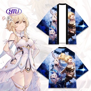 11 Styles Genshin Impact Xiao Haori <span class=keywords><strong>Yukata</strong></span> Japonais Cosplay Femme/<span class=keywords><strong>Homme</strong></span> Mode Été Manches Courtes <span class=keywords><strong>Coton</strong></span> Cape Streetwear - Product Image 3