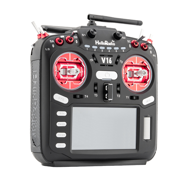 Factory Direct HelloRadio V16 2.4GHz FPV Racing Drone RC Remote Controller Plastic Left Hand Throttle Private Mold Accessory