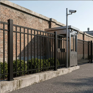 Clôture <span class=keywords><strong>tubulaire</strong></span> en acier thermolaqué à montage facile, design moderne, clôture de sécurité en métal <span class=keywords><strong>pour</strong></span> cour industrielle et jardin - Product Image 1