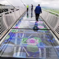 Nueva tecnología Ultra alto brillo P7.8 Alta estabilidad y larga duración Adhesivo LED Pantalla de película transparente