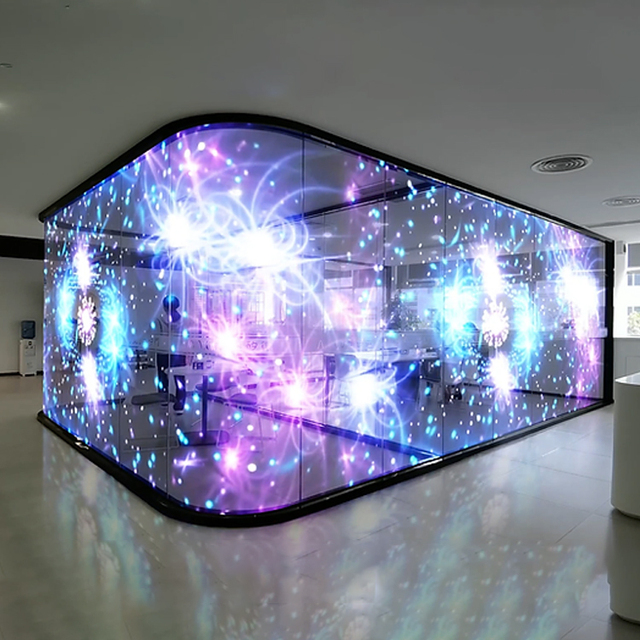 Outdoor HD Full Color   Transparent Led Display Glass Screen