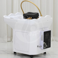 Prix de gros usine lavage cheveux bassin chauffage eau thérapie spa tête mobile shampooing évier bol personnalisable avec réservoir d'eau
