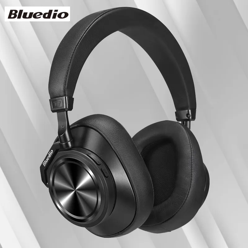 Bluedio T7 + Bt5.0 Draadloze Bluetooth-Hoofdtelefoon Met Tf-Kaart Stereo Hifi Geluid Draadloze Anc Ruisonderdrukking Headset