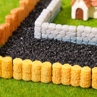 Clôtures et murs miniatures en résine en gros, accessoires pour jardins féeriques, miniatures pour maisons de poupées, ornements de jardin, décorations en briques et pierres