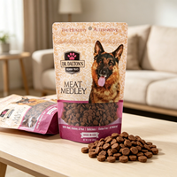 Sachets Doypack imprimés en héliogravure 200g/500g avec fenêtre transparente et fermeture éclair refermable pour aliments et friandises pour chiens et chats (recyclables)