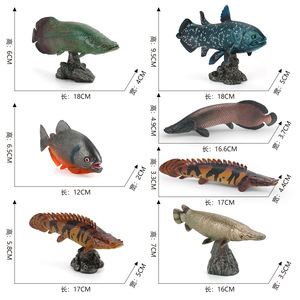 Figurines de poissons anciens réalistes, modèles de jouets en PVC, vie marine préhistorique, Arapaima, Coelacanth, Alligator, <span class=keywords><strong>Gar</strong></span>, Bichir, Piranha, ensemble de cadeaux - Product Image 4