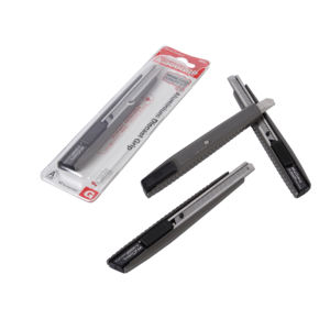 Cuchillo de utilidad pequeño con bloqueo automático, cortador de papel de estudiante de metal de alta calidad, negro, cuchillo de papelería, venta directa de fábrica - Product Image 5