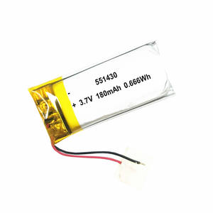 Batería de Iones de Litio 551430 de 180 mAh y 3.7 V para Dispositivos Electrónicos, Recargable, de Polímero, de Alta Capacidad - Product Image 1