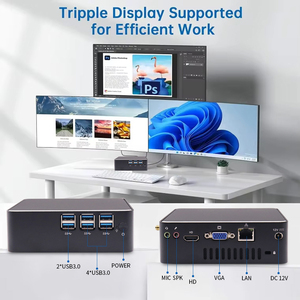 คอมพิวเตอร์ขนาดเล็กยี่ห้อ Gowinpc รุ่น Gowinpc ใช้ Intel Core i3 i5 i7 แรม DDR4 32GB  พร้อมที่เก็บข้อมูลแบบ MSATA และ SATA สองระบบ คอมพิวเตอร์ขนาดกะทัดรัด - Product Image 5