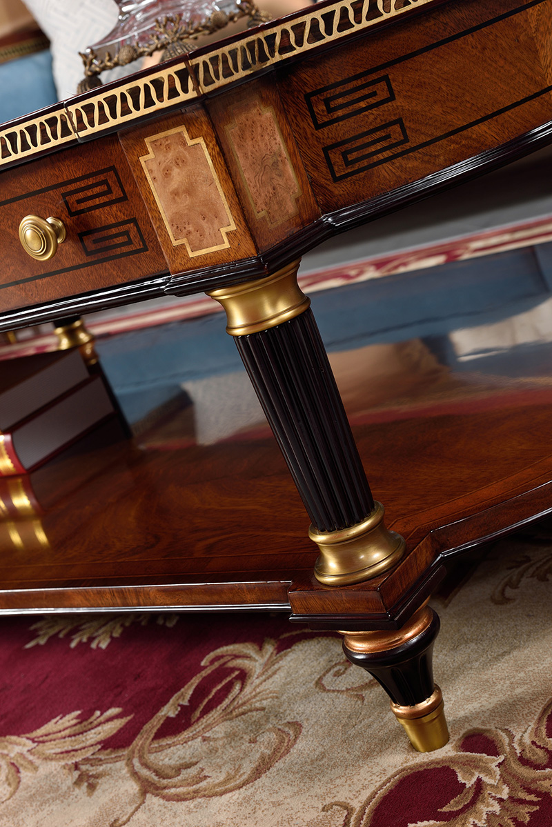 客厅家具古董木制茶几英国 nobilityc 风格古典实木长咖啡桌