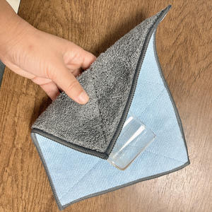 Serviette de cuisine éponge, éponge de polissage diamant chiffon de nettoyage, chiffon éponge en microfibre - Product Image 1