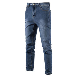 Venta caliente de los pantalones vaqueros de los hombres casuales pequeños pantalones vaqueros elásticos - Product Image 1