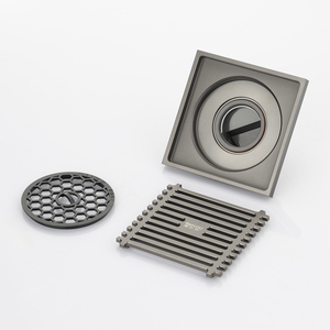 FANSKI High Quality Modern Brass Chrome Anti-Corrosion &amp; Odor Resistant Square Bathroom Floor Drainer with Outdoor Shower <strong>Drain</strong> - Product Image 2